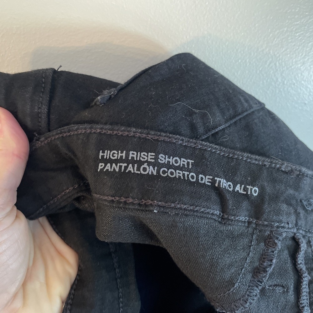 Wild Fable Dark Black Stretchy Jean Short Shorts 27R Size 4 - Picture 4 of 8